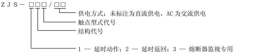 ZJS-203/AC型號(hào)說明